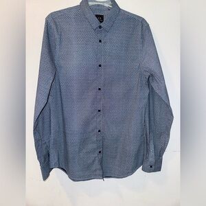 Armani Exchange A/X Men's Long Sleeve Slim Button Down Shirt Size Medium